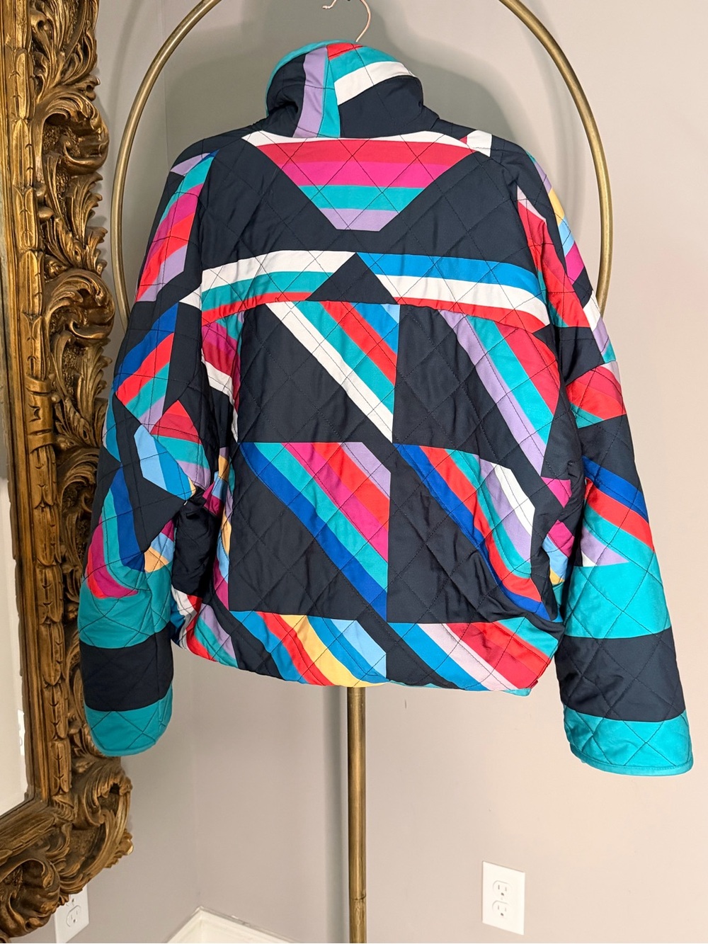 Quilted Colorblock Open-Front Jacket - Picture 2 of 6